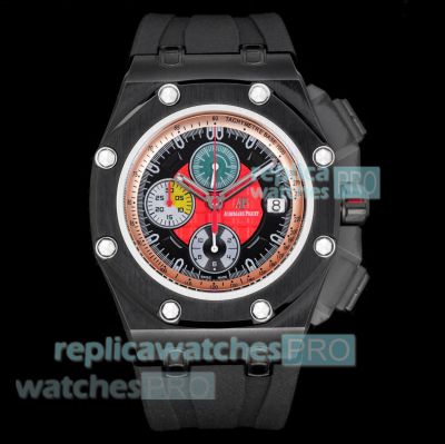 Super Clone LS Factory AP Royal Oak Offshore Michael Schumacher 44mm Black Case Watch 
